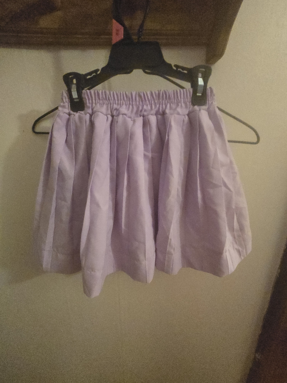 Lilac Elastic-Waist Pleated Mini Skirt - Women